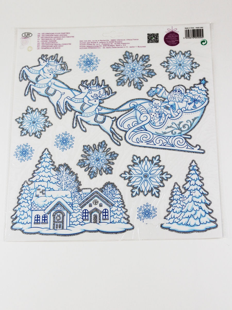 Новогодние наклейки на окна Ozon