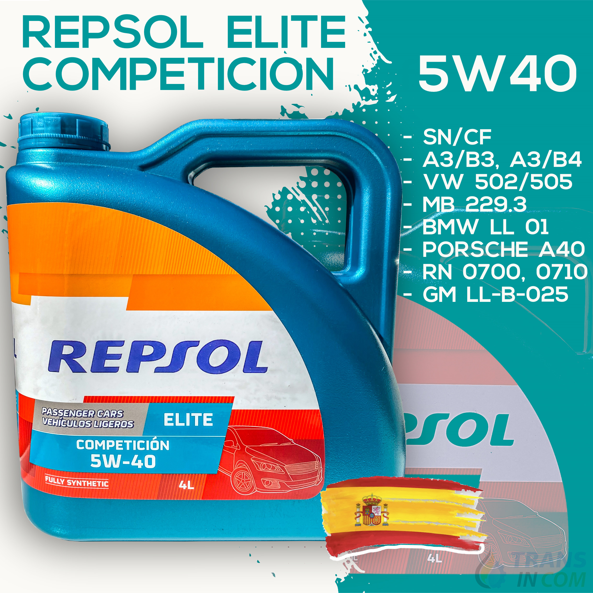 Масло моторное Repsol 5W-40 Синтетическое - купить в интернет-магазине OZON  (263482898)