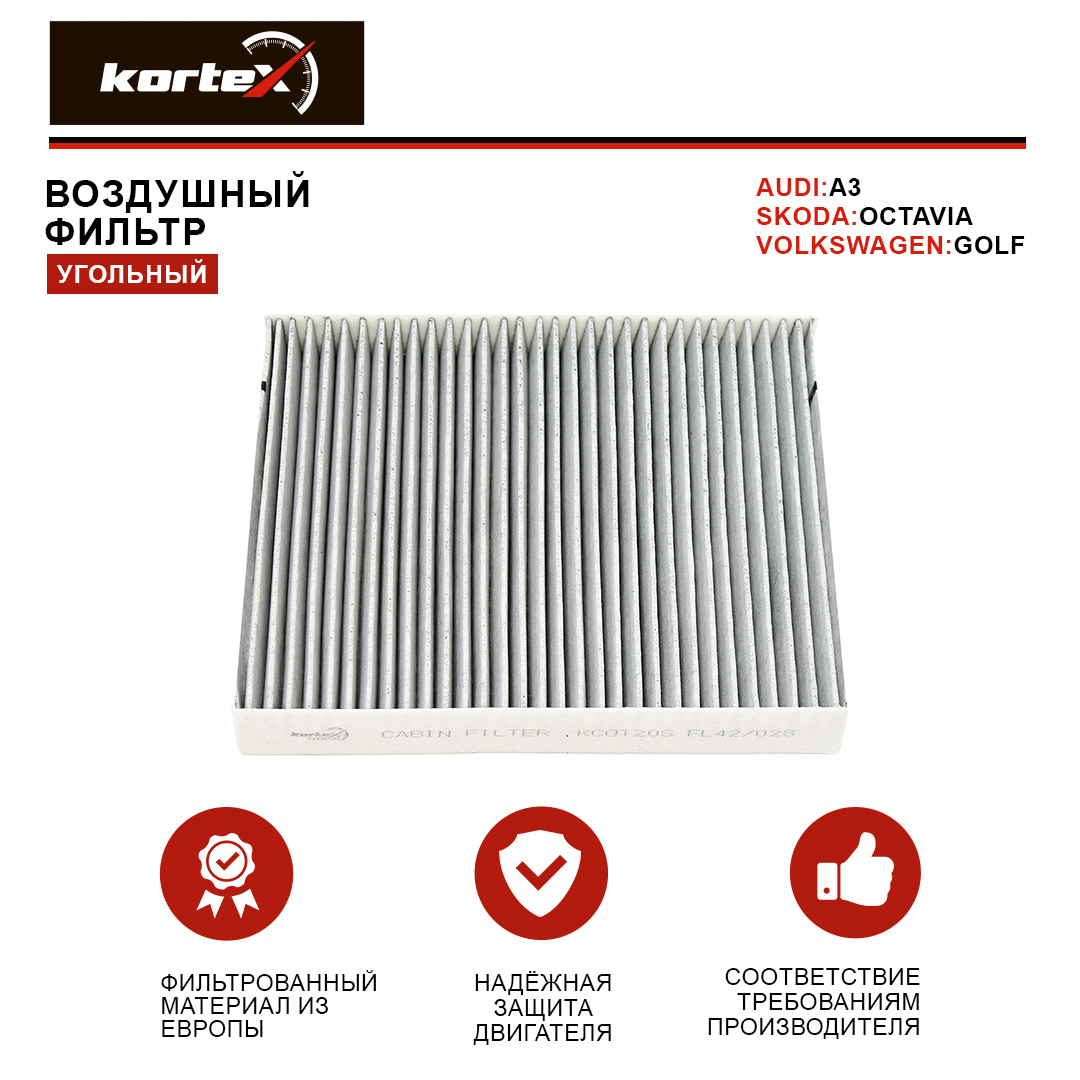 Фильтр салонный KORTEX KC0120S - купить по выгодным ценам в  интернет-магазине OZON (243235860)