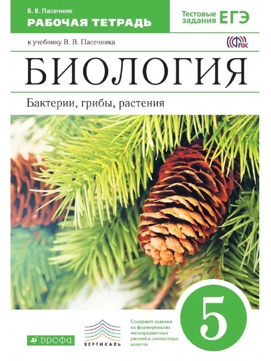 Биология. Бактерии, грибы, растения. 5 класс. Рабочая тетрадь | Пасечник  Владимир Васильевич - купить с доставкой по выгодным ценам в  интернет-магазине OZON (649573453)