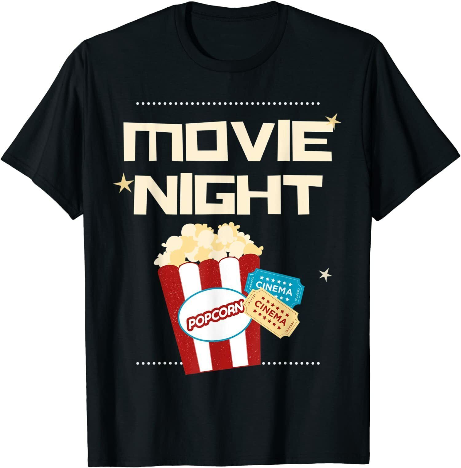 When we arrived at the cinema. Popcorn t-Shirt. Cinema soon