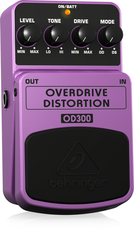 Behringer OVERDRIVE/DISTORTION OD300 педаль 2-режимный овердрайв/дисторшн