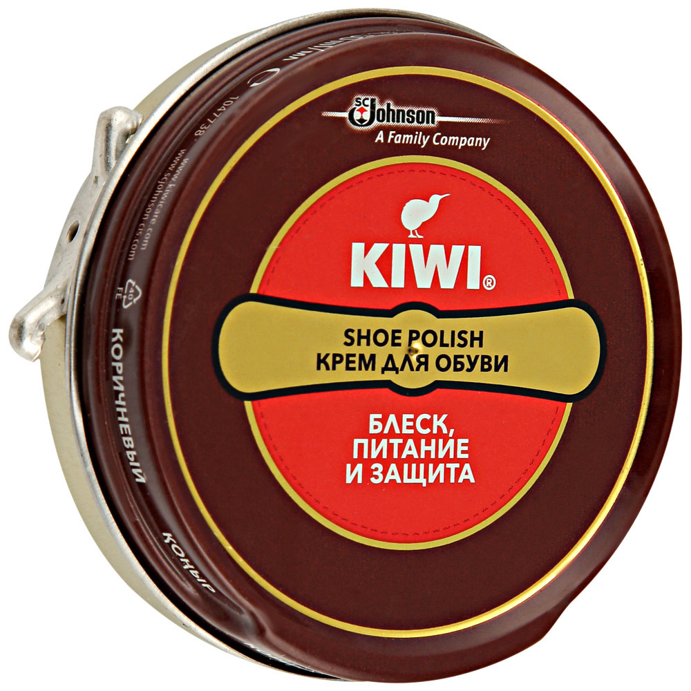 Крем для обуви Kiwi Shoe Polish (коричневый) 50мл