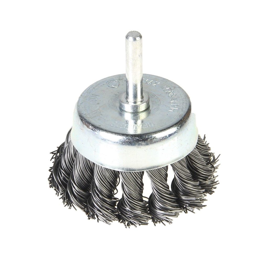 щетка-крацовка чашка со шпилькой 65мм код 2123065. щетка-крацовка по металлу 65мм латунная для дрели чашка. набор круговых щеток со шпилькой форсаж. крацовка для дрели. крацовка для дрели.