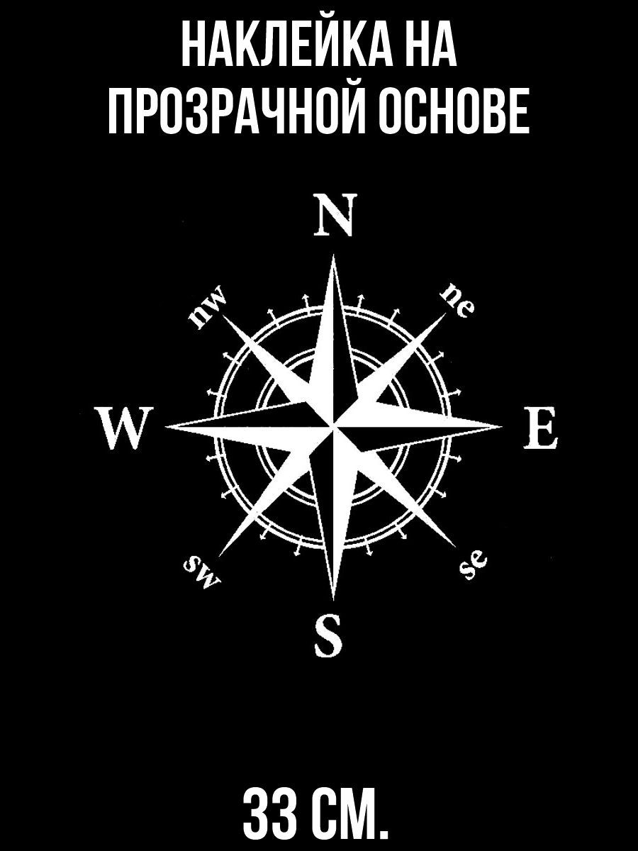 Наклейка интерьерная для декора Компас север юг запад восток роза ветров  купить по выгодной цене в интернет-магазине OZON (1259405926)