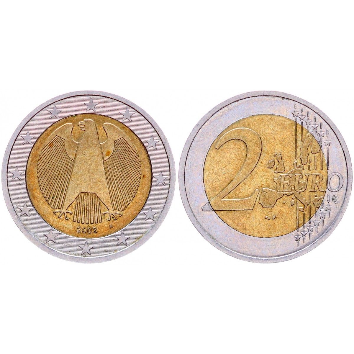 Euro germany. ФРГ 2 евро 2002 гурт. 2 Евро Германия 2002 a. 2 Евро 2002 Германия Орел. Германия 2 евро 2006 Биметалл `серия ``федеральные земли`` - Шлезвиг.