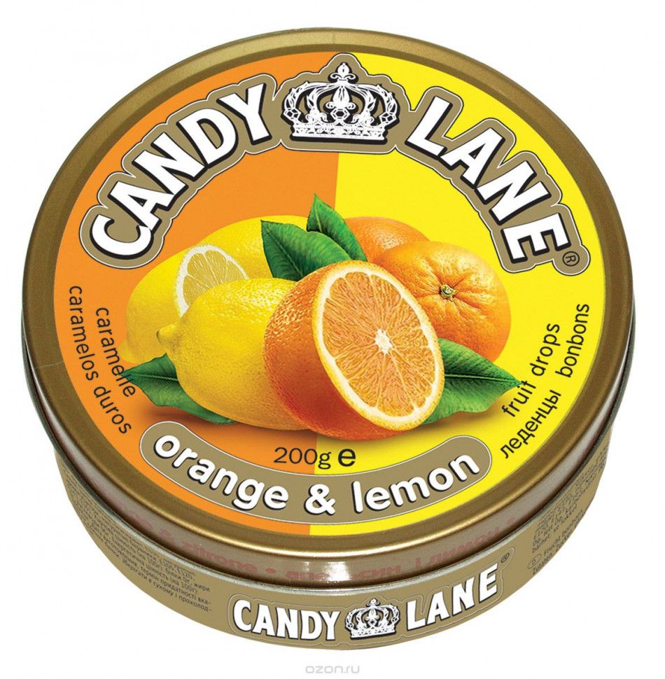 Леденцы Candy Lane апельсин и лимон 200 г