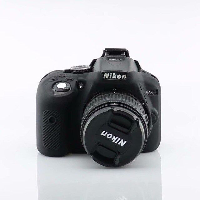 Защитный силиконовый чехол MyPads Antiurto для фотоаппарата Nikon D5300 из мягкого качественного силикона черный