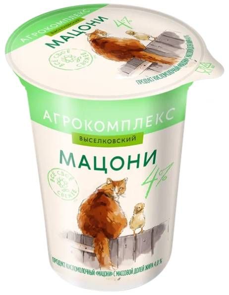 Мацони 4% 300 г, Агрокомплекс, стакан