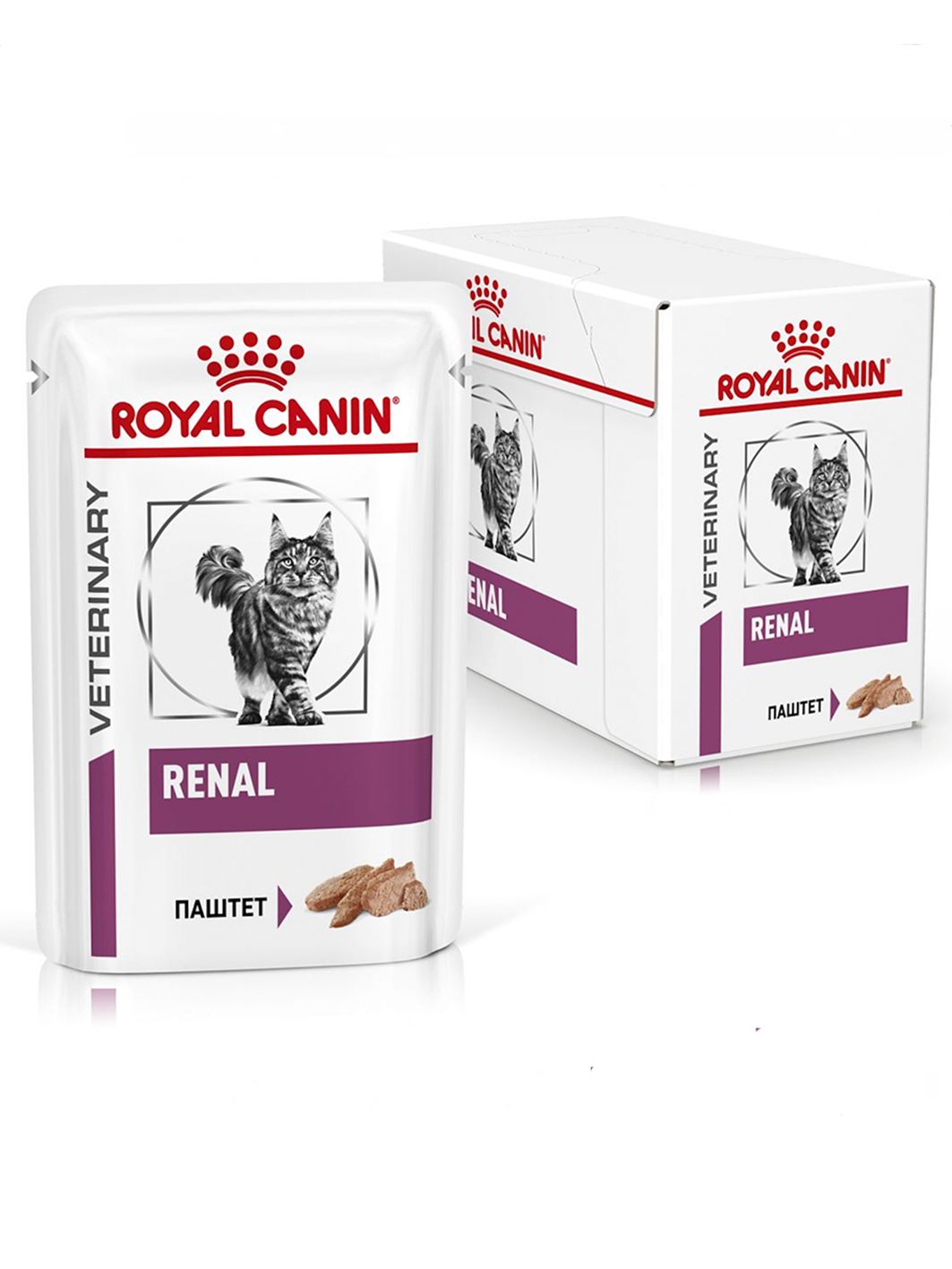 Влажный корм для взрослых кошек Royal Canin Renal при почечной недостаточности (паштет) , 85 г х 12 штук 