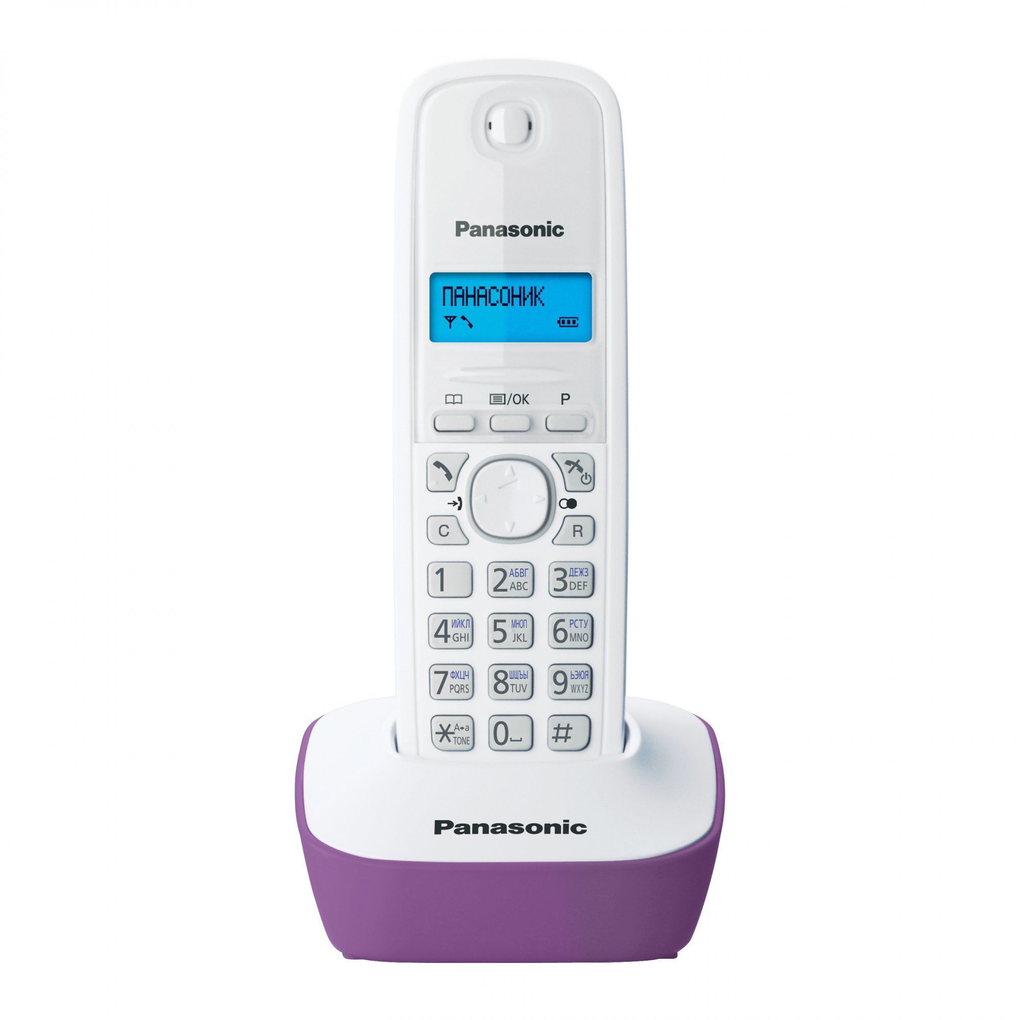 Радиотелефон домашний DECT Panasonic KX-TG1611RUF, белый