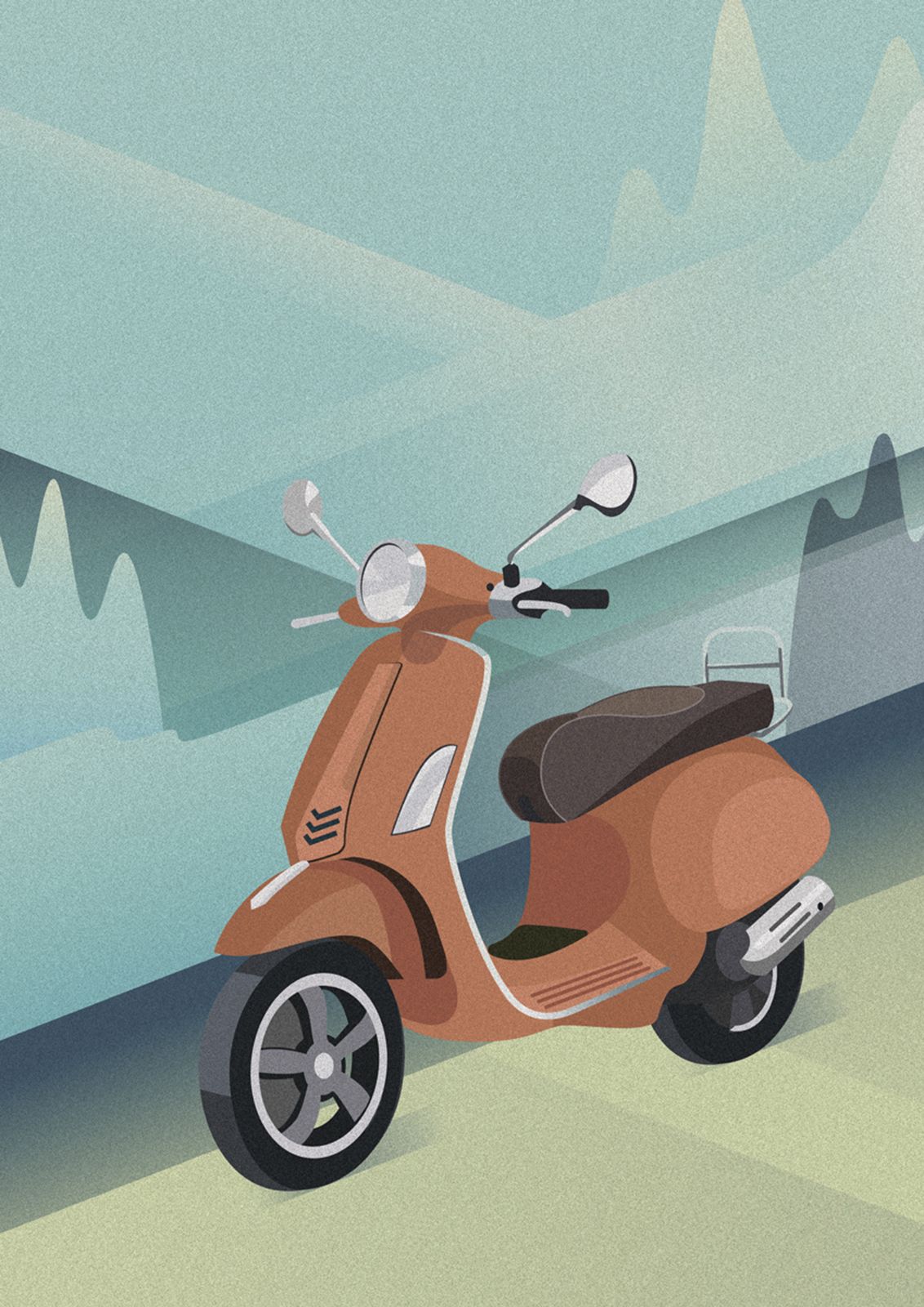 Vespa Flat иллюстрация