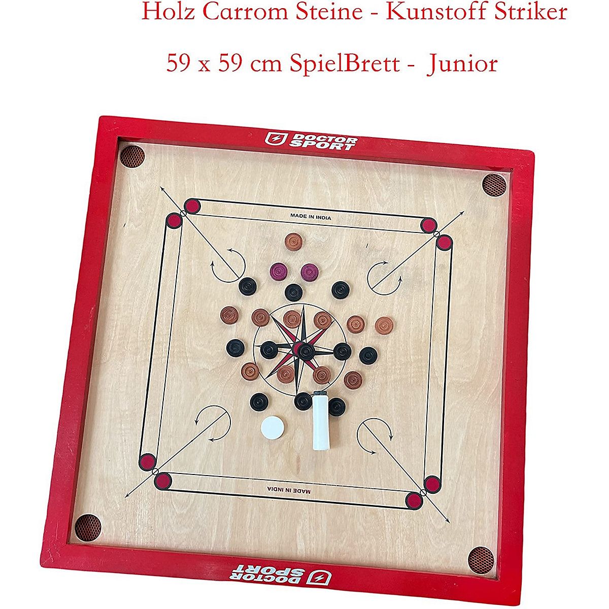 DOCTOR SPORT carrom game ьная настольная игра carrom - купить с доставкой  по выгодным ценам в интернет-магазине OZON (1215913321)