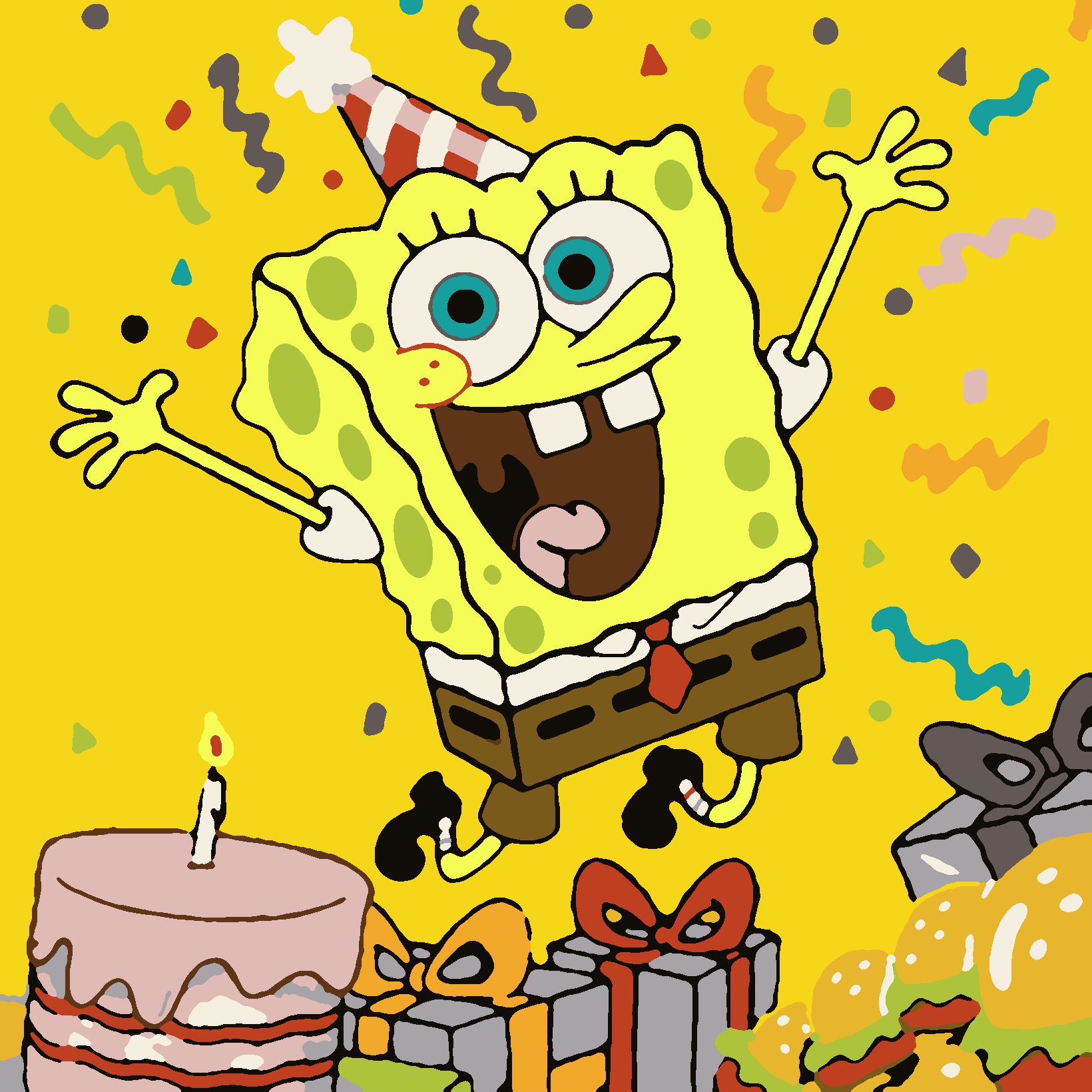 Мальчики спанч боб. Губка Боб. Губка Боб день рождения. Спанч Боб с днем рождения. Картина с днём рождения.