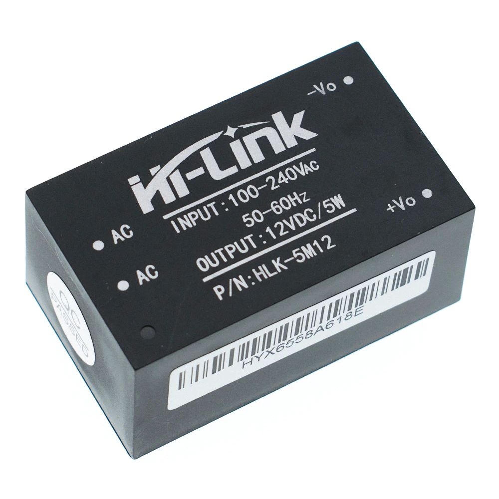 БлокпитанияHLK-5M12AC-DC,220V->12V0.42A,5W,модульисточникапитания
