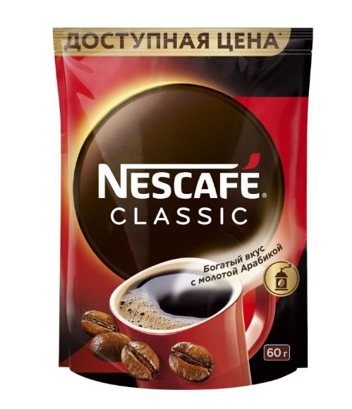 КоферастворимыйNESCAFÉПорошковый60г.1шт.