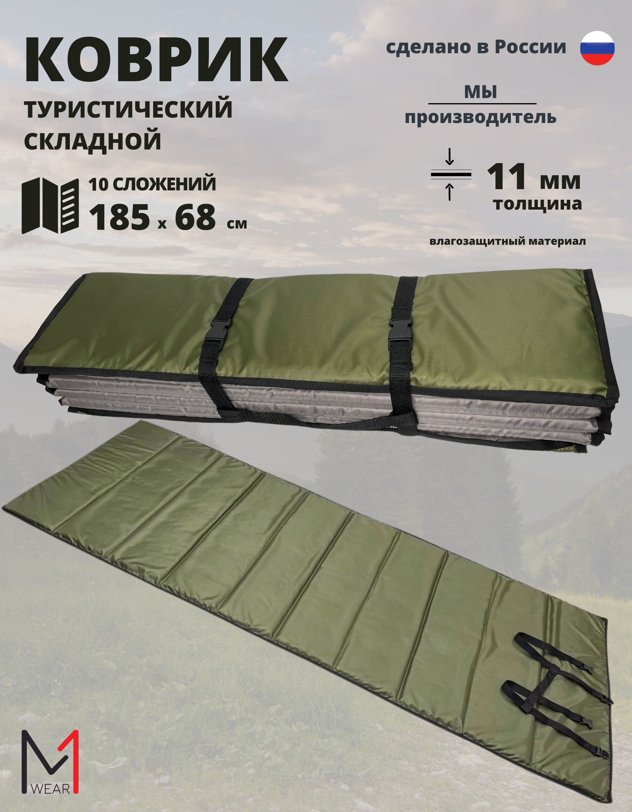 Складной туристический коврик Top & Top Easy Folding Mat 55x180