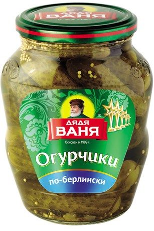 Огурчики Дядя Ваня по-берлински, 680г 2 шт.