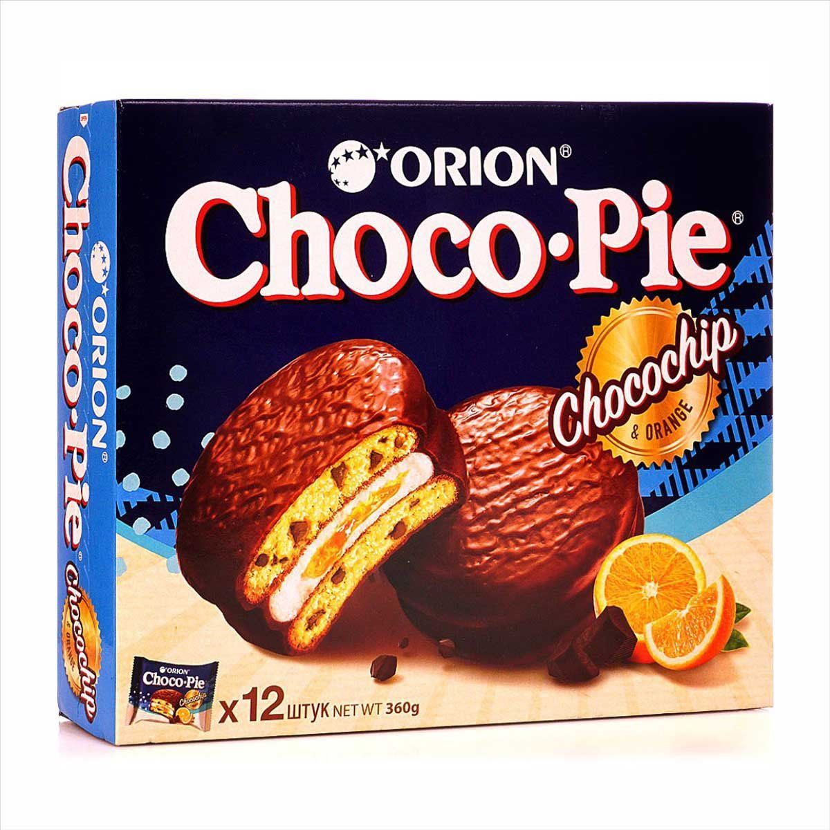 Новый вид печенья Choco-Pie со вкусом <b>апельсина</b> и кусочками натурального <b>шо...</b>