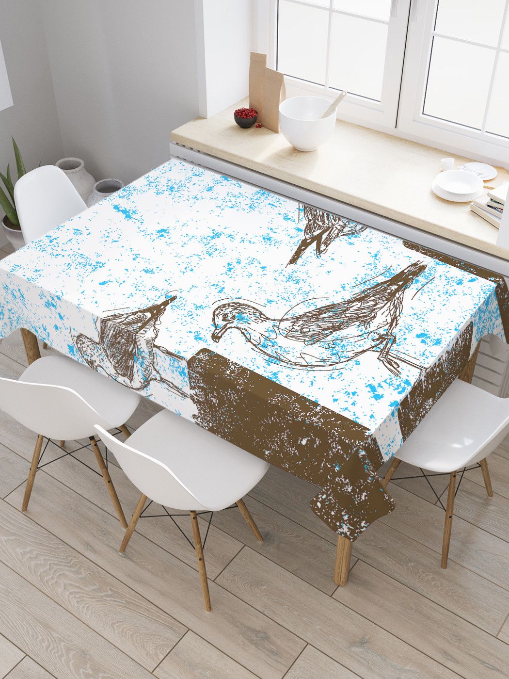 Скатерть морская волна. Скатерть с морской тематикой. Купить дорожку на стол с морским рисунком. Скатерть море. Скатерть доляна 150x250см.