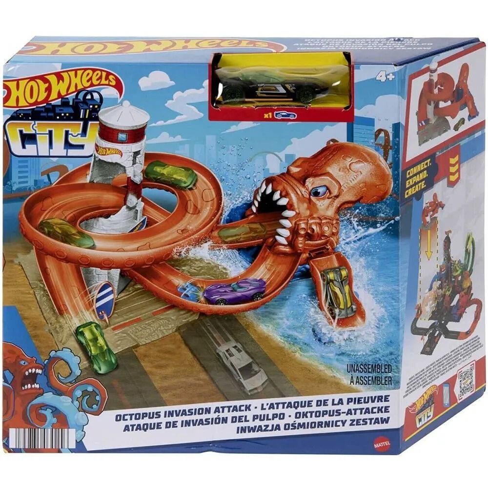 Набор Hot Wheels Сити Атака Осьминога HDR29/HDR31 / Хот Вилс - купить с  доставкой по выгодным ценам в интернет-магазине OZON (890838000)