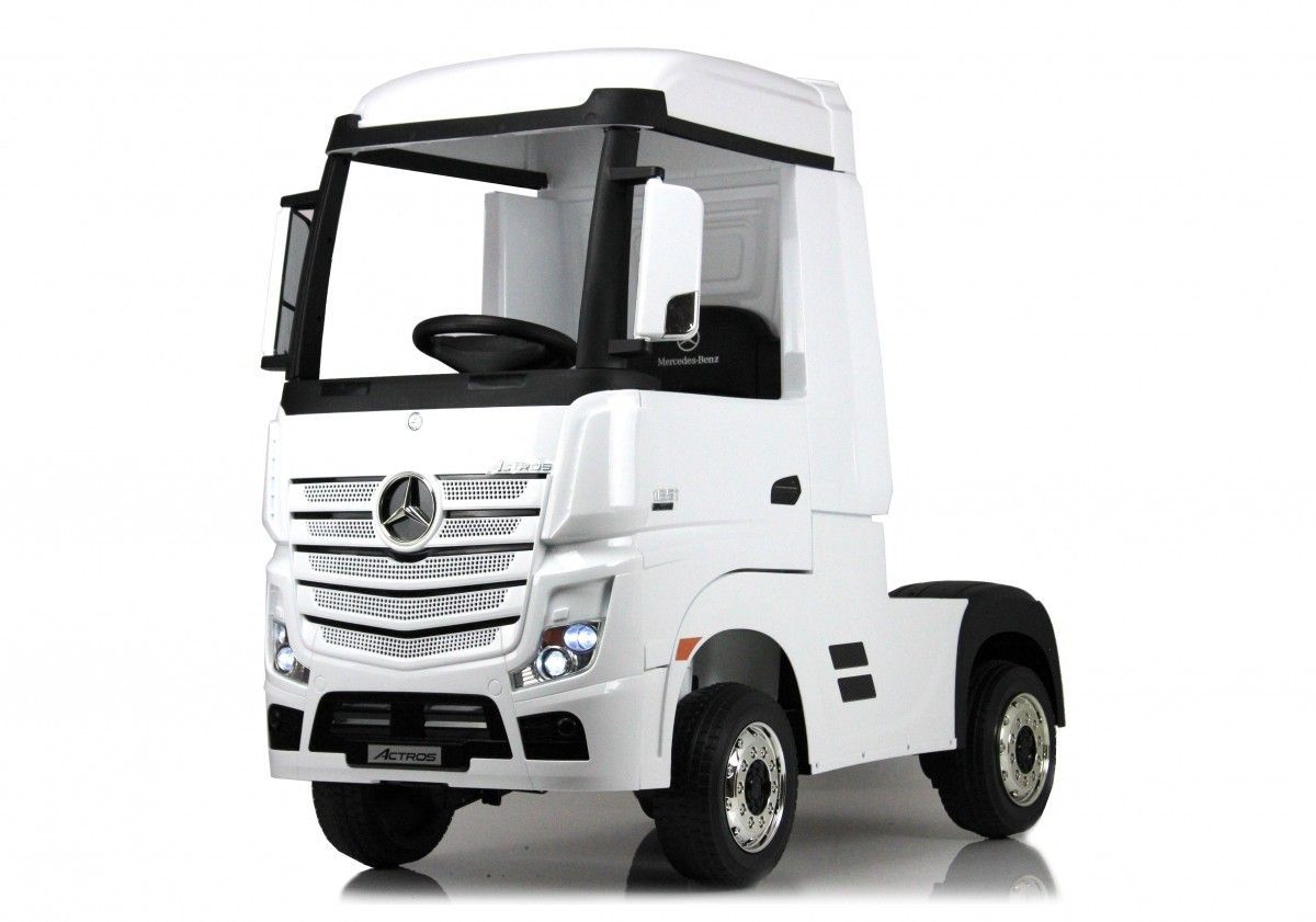 Детский электромобиль RiverToys Mercedes-Benz Actros 4WD (HL358) белый (ЛИЦЕНЗИОННАЯ МОДЕЛЬ), полноприводный