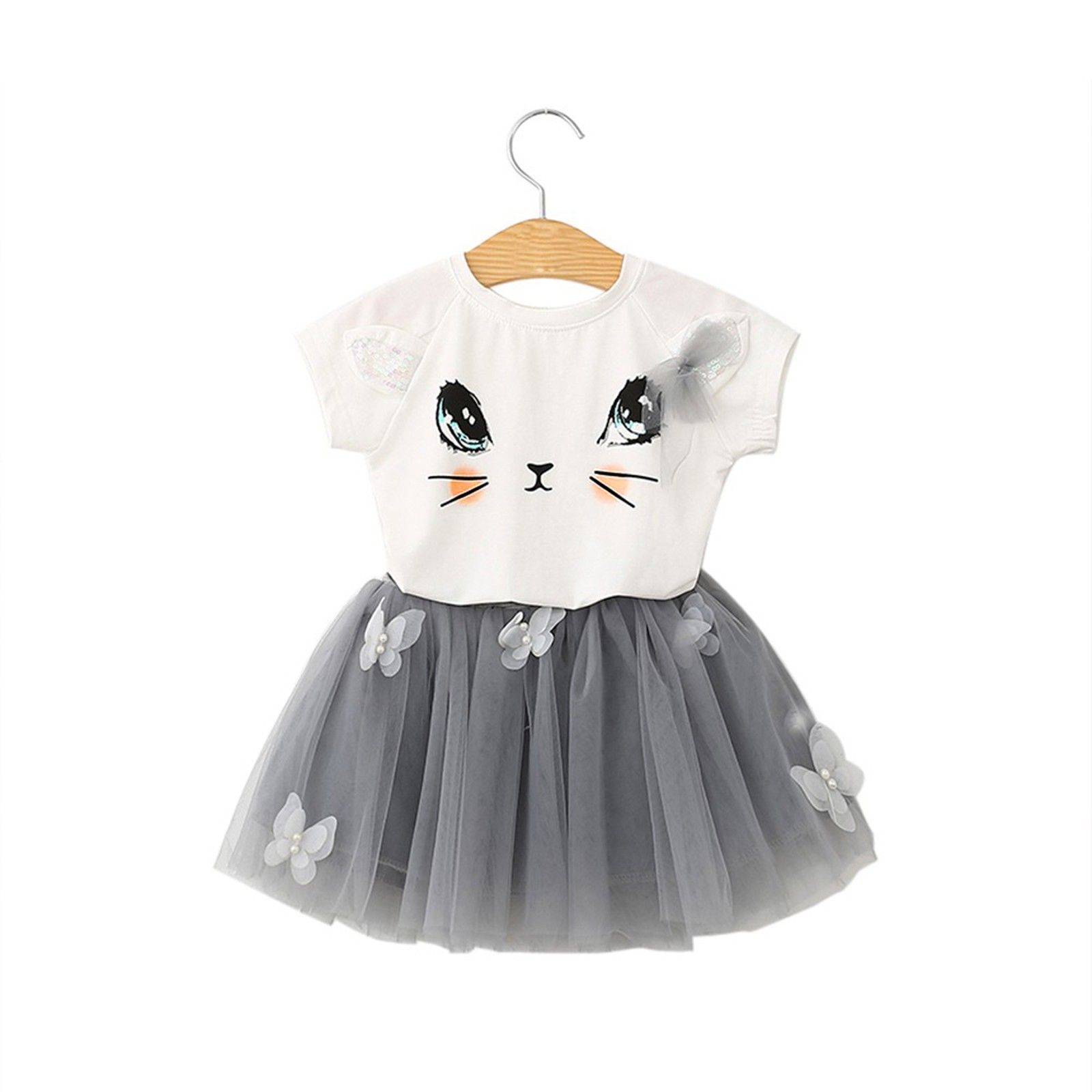 Платье с кошками для девочки