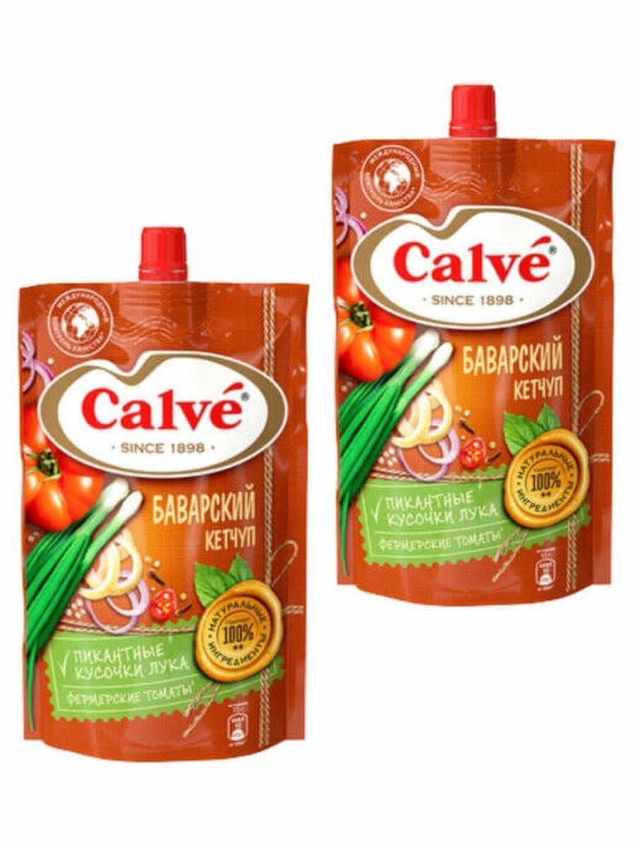 "Кетчуп Calve", "Баварский", 350 грамм, 2 упаковки