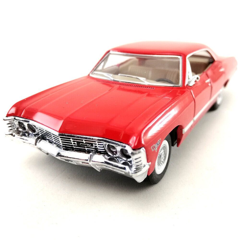 МашинкаметаллическаяKinsmart1:431967ChevroletImpala(ШевролеИмпалаВинчестеров)5418DKTинерционная,двериоткрываются/Красный