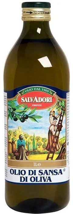 Масло оливковое Salvadori Olio Di Sansa (для жарки) рафинированное, 1 л