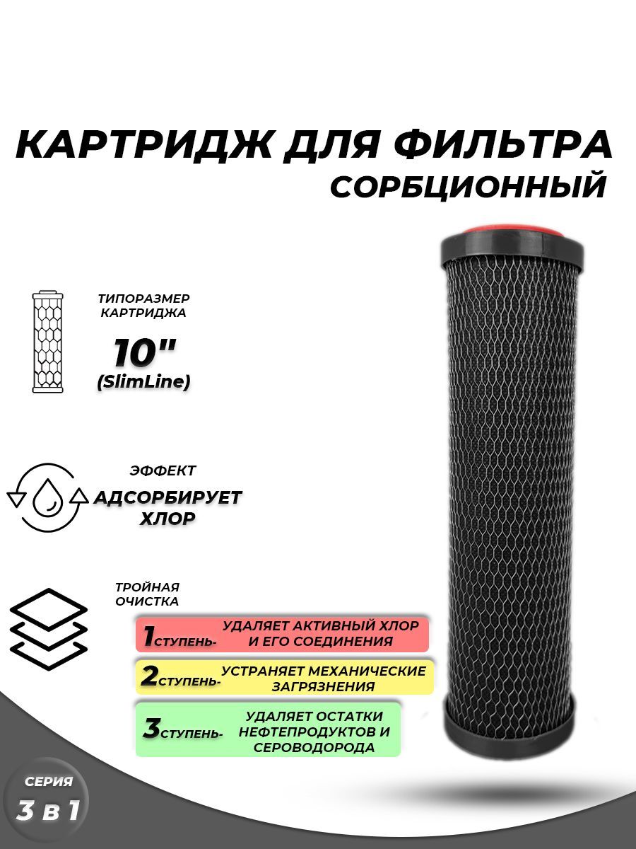 Сменный картридж ACR CA 10SL (3 в 1) - сорбционный (гран. уголь)