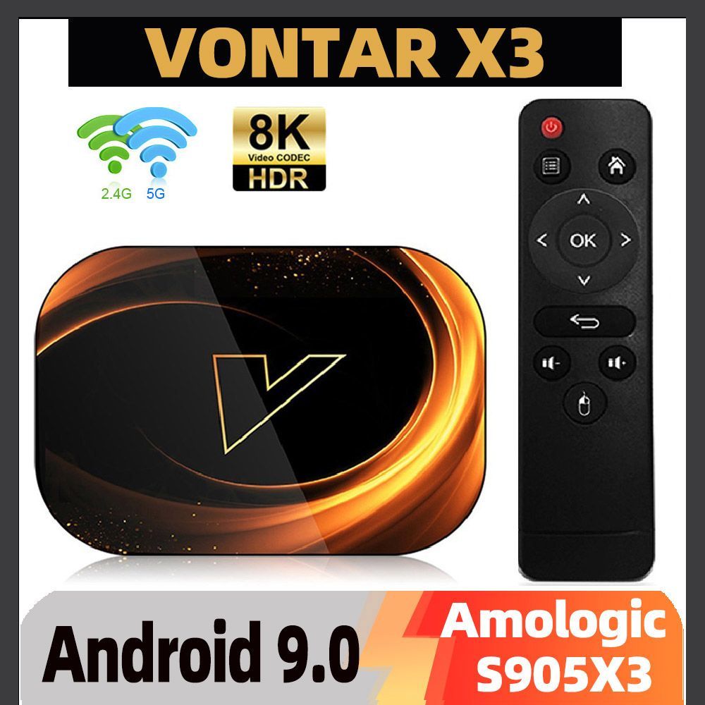 ТВ-приставка Vontar X4 Amlogic S905Х4 4/32Гб — купить в интернет-магазине  по низкой цене на Яндекс Маркете