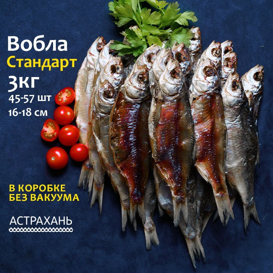 Вобла астраханская с икрой Стандарт 3 кг (16-18 см) в коробке без вакуума  вяленая рыба закуска к пиву - купить с доставкой по выгодным ценам в  интернет-магазине OZON (1026348454)