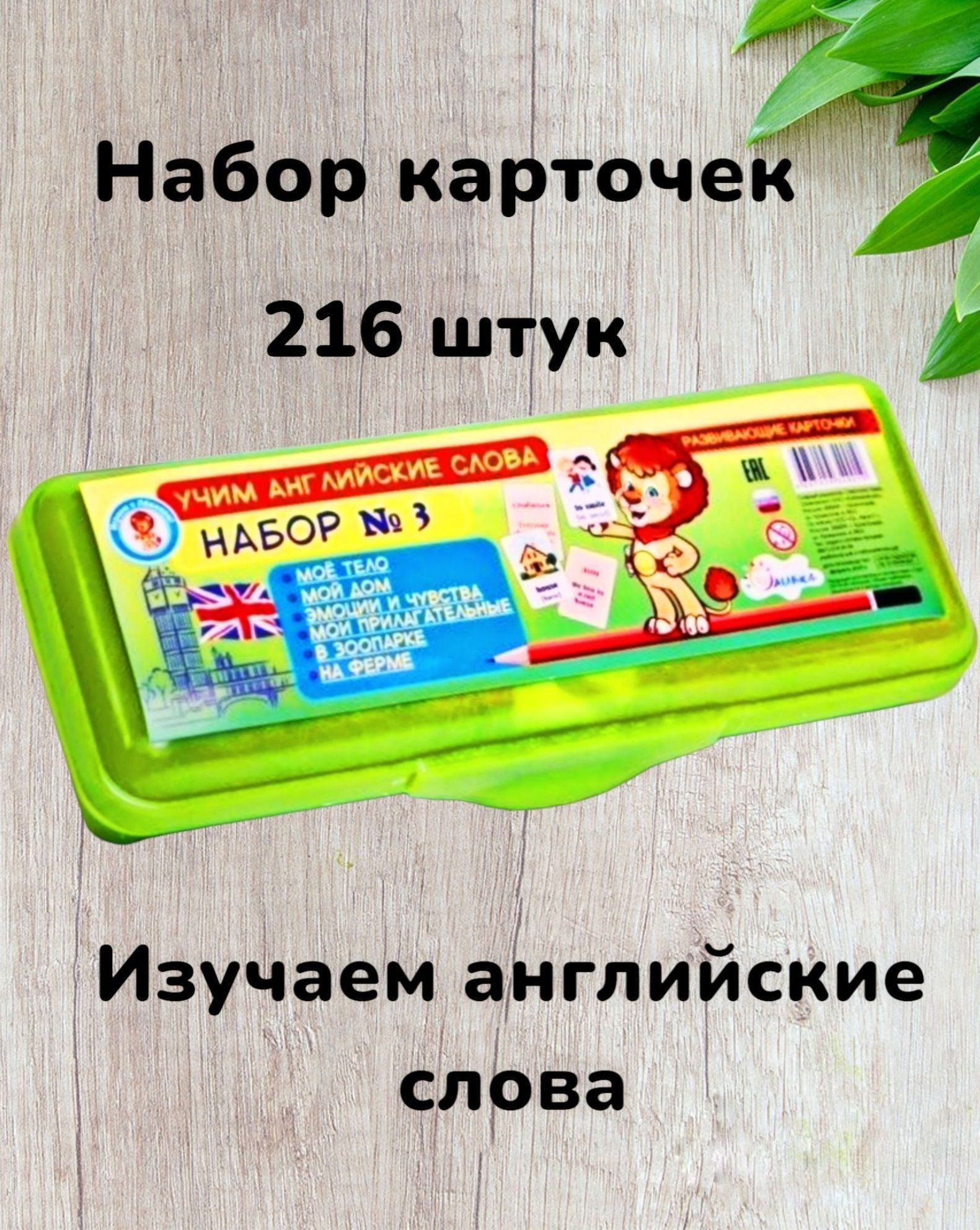 Учим Английские слова быстро и легко. Набор двусторонних карточек № 3 в  кейсе 216 штук - купить с доставкой по выгодным ценам в интернет-магазине  OZON (1032266682)