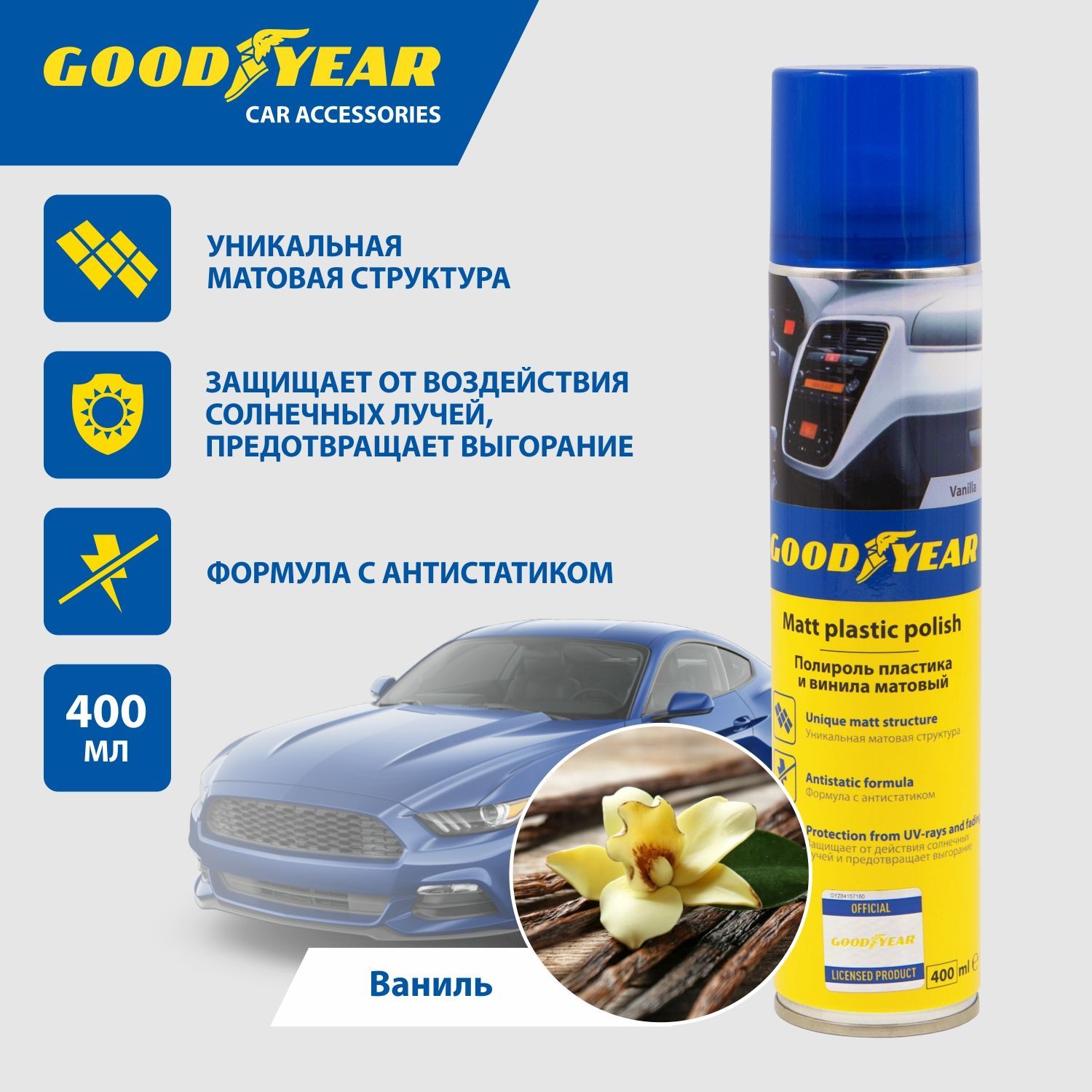 Полироль автомобильный Goodyear  GY000704,GY000714,GY000712,GY000713,GY000790,GY000791,GY000793,GY000794,GY000792  - купить по низким ценам в интернет-магазине OZON (207262424)