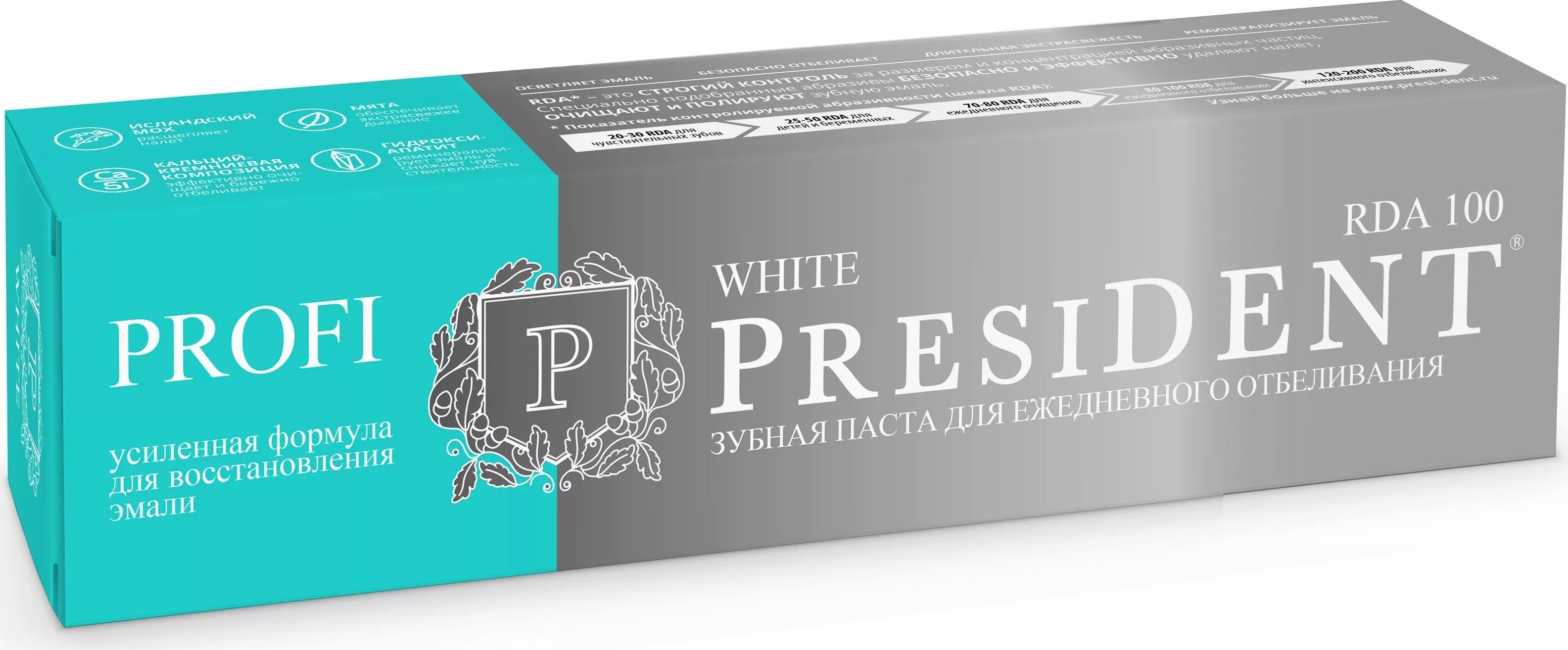 President white. President, зубная паста, Profi White, 50 мл. President Profi White зубная паста 100 RDA 50 мл, 50 мл. Президент профи паста зубная Вайт 50мл. Зубная паста президент Profi White 50мл.