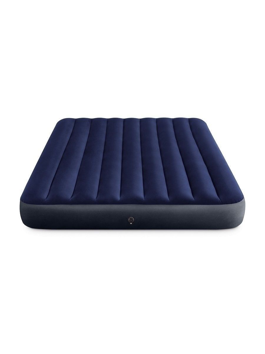 надувной матрас intex classic downy airbed 64759 синий