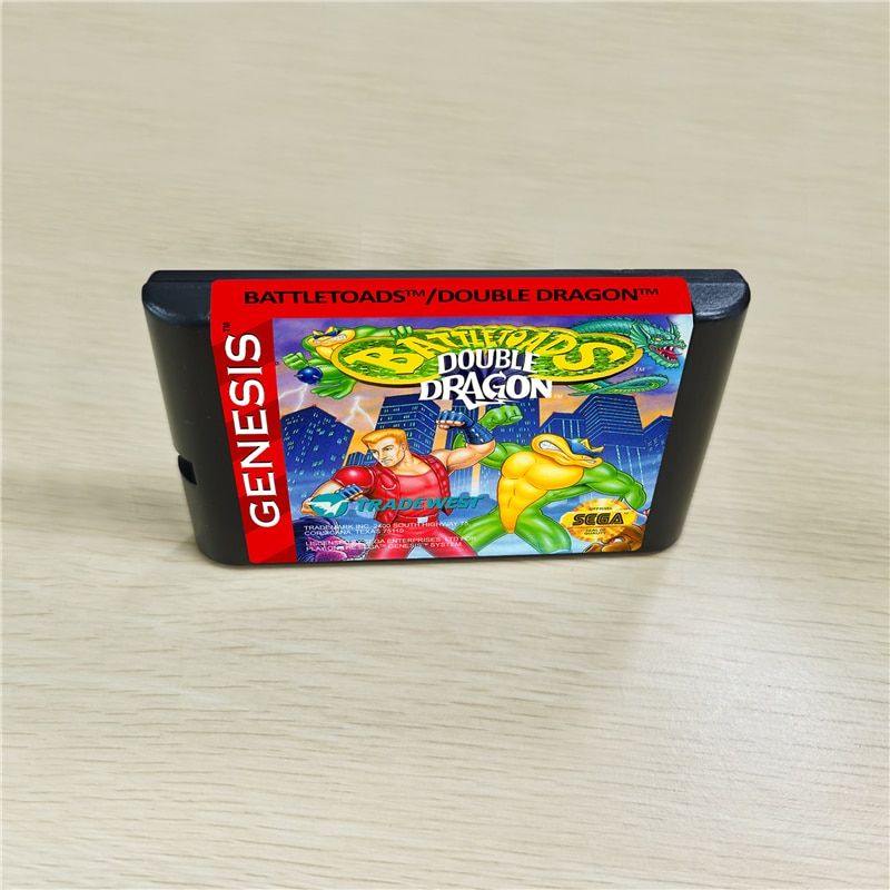 Battletoads & Double Dragon 16bit Cartridge Card For Sega Genesis Mega Drive MD Console