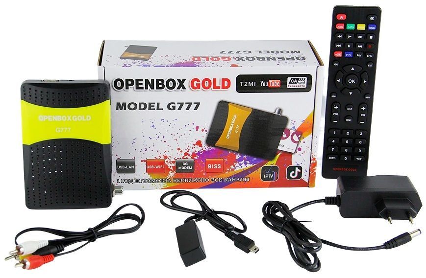 Цифровой спутниковый Ресивер HD OPENBOX G777 DVB-S/S2 /T2-MI слот для карты, USB поддержка 3G модема