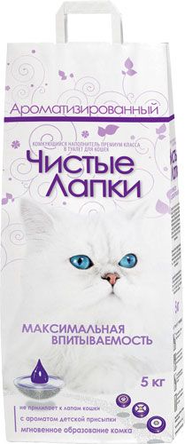 ЧистыелапкиНаполнительГлиняныйКомкующийсяДетскаяприсыпка5000г.