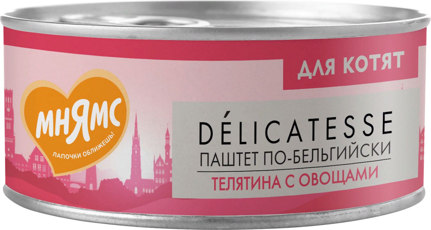 Паштет для котят с 1 месяца. Мнямс для кошек паштет. влажный корм для котят телятина. мнямс паштет для котят.