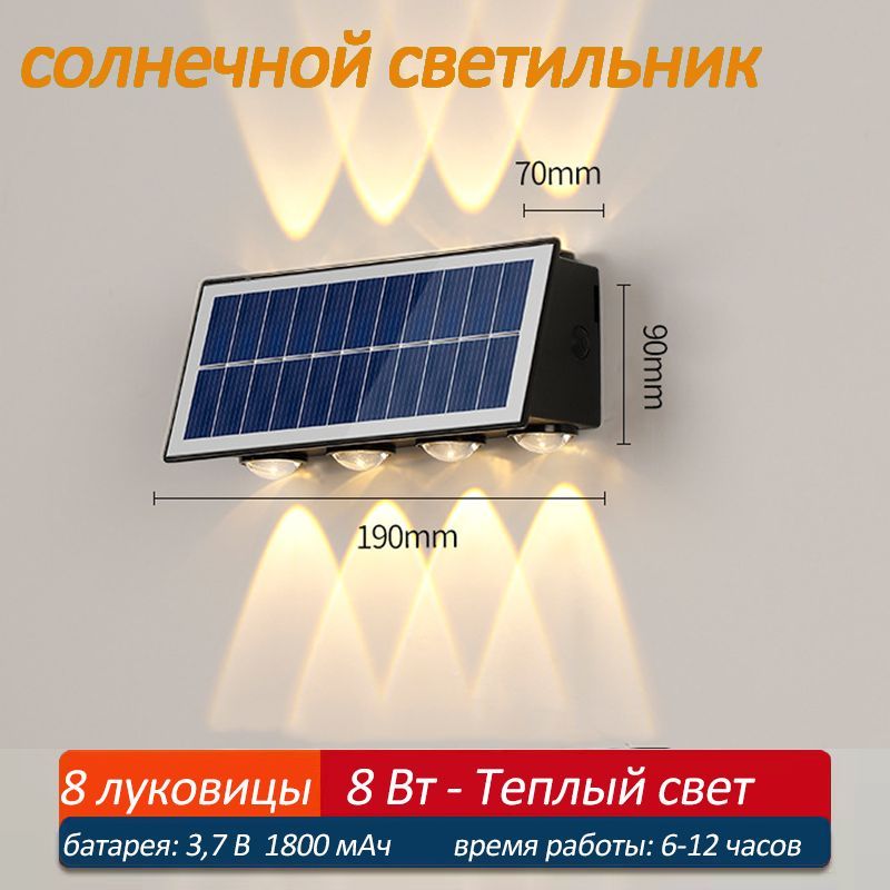 Уличный светильник Солнечный настенный светильник-квадратный , LED ...