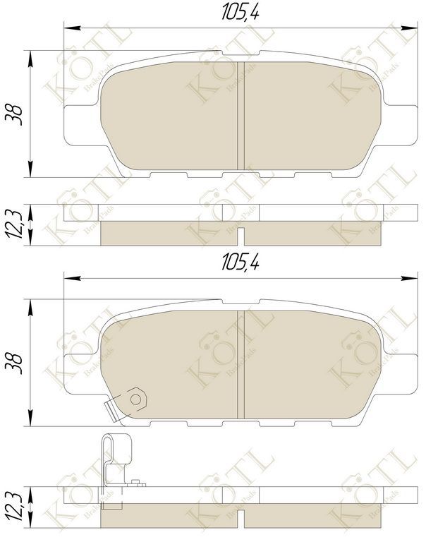 КолодкатормознаяNISSANX-Trail,Qashqai,Tiida,Teana(к-т4шт)задняя