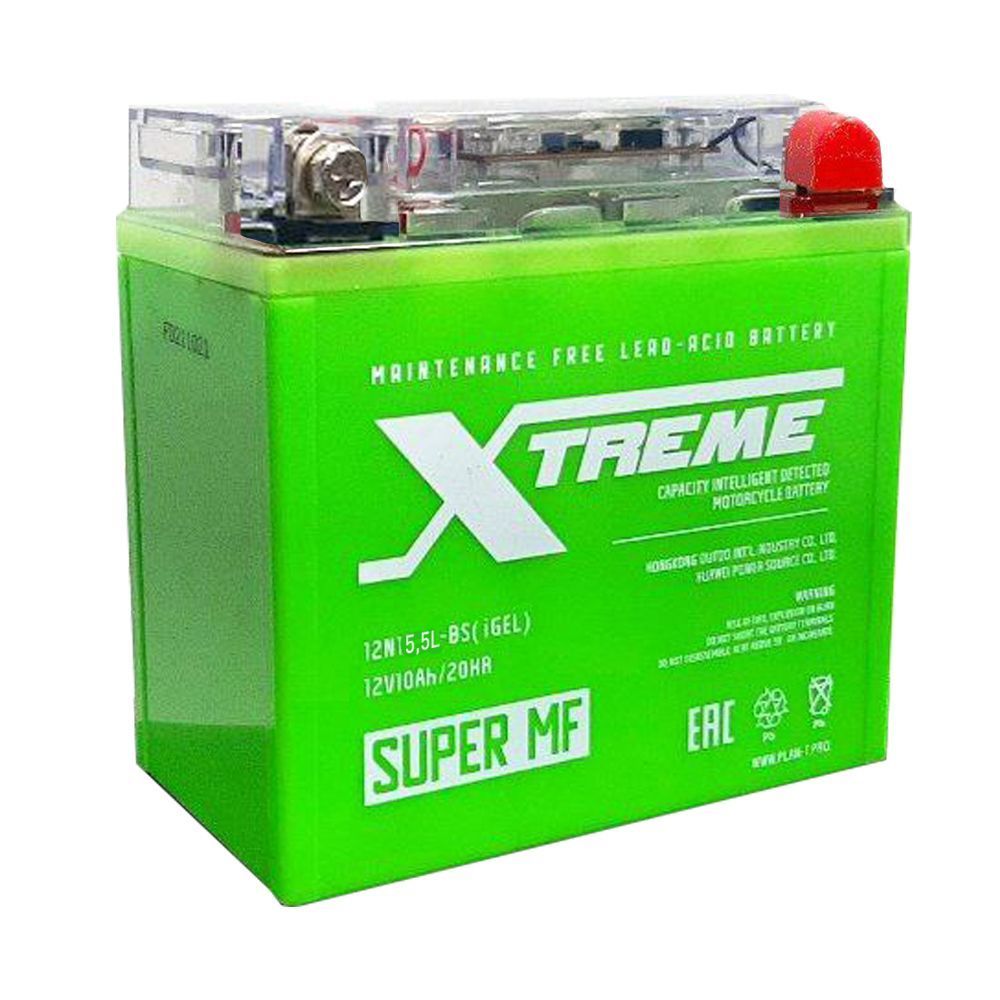 АккумуляторгелевыйXtreme12N5,5L-BSiGEL(5,5Ah)обр,мотоаккумулятор