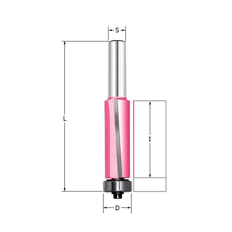 Фрезаобгоннаяслезвиемподуглом(нижний+верхнийподшипник)Z2D19.05x25.4x80S12PROCUT1512583