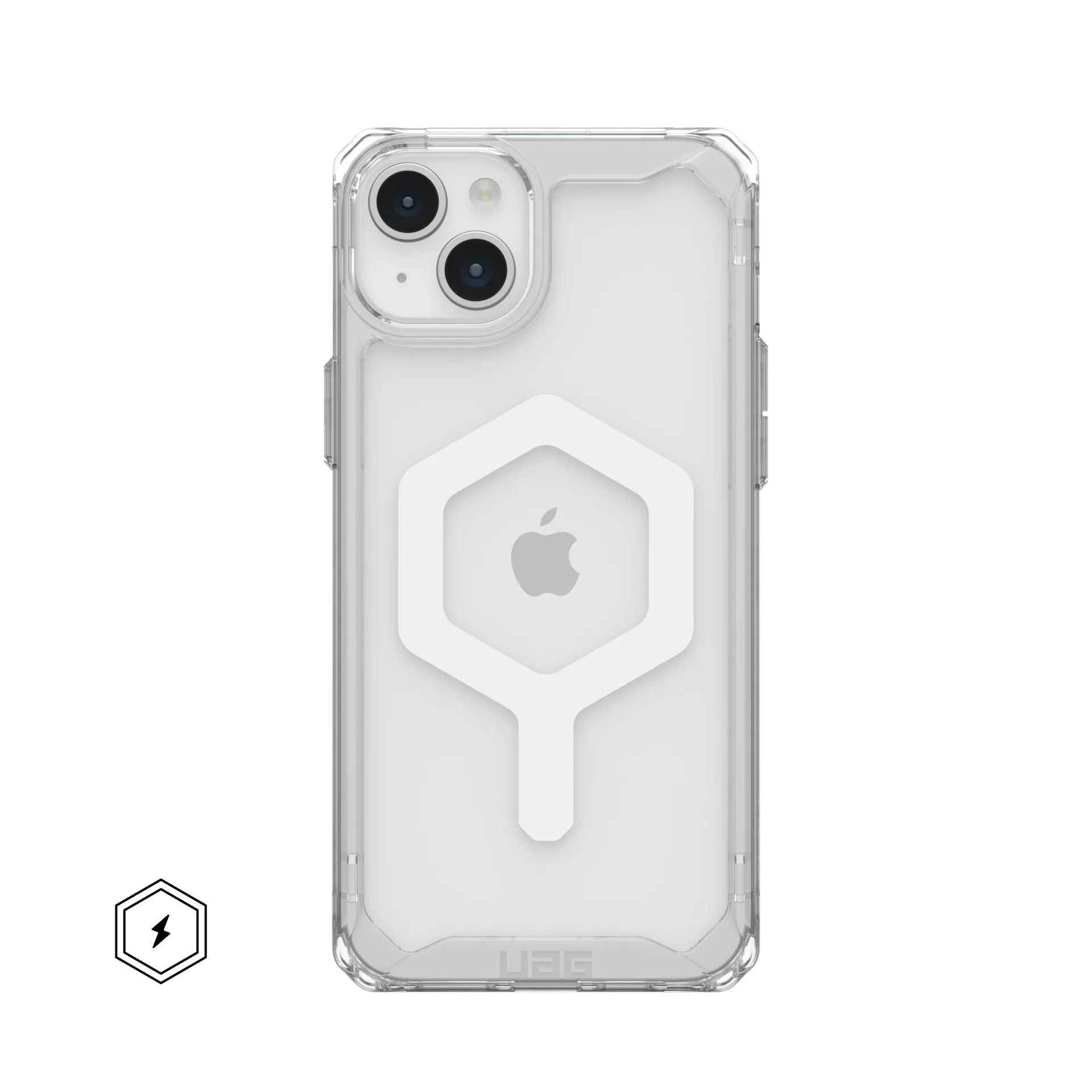 Защитный чехол с поддержкой MagSafe UAG Plyo Case для iPhone 15 Plus  (Прозрачный лёд/Белый / Ice/White) - купить с доставкой по выгодным ценам в  интернет-магазине OZON (1200932942)