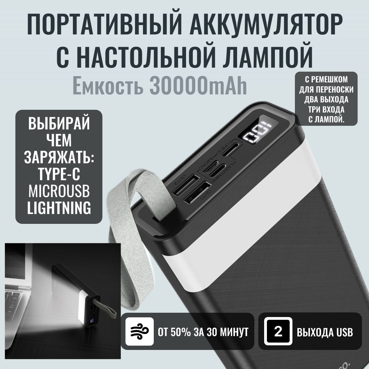 Внешний аккумулятор (Power Bank) hoco J100a89/*_1_USB - купить по выгодным  ценам в интернет-магазине OZON (1202701048)