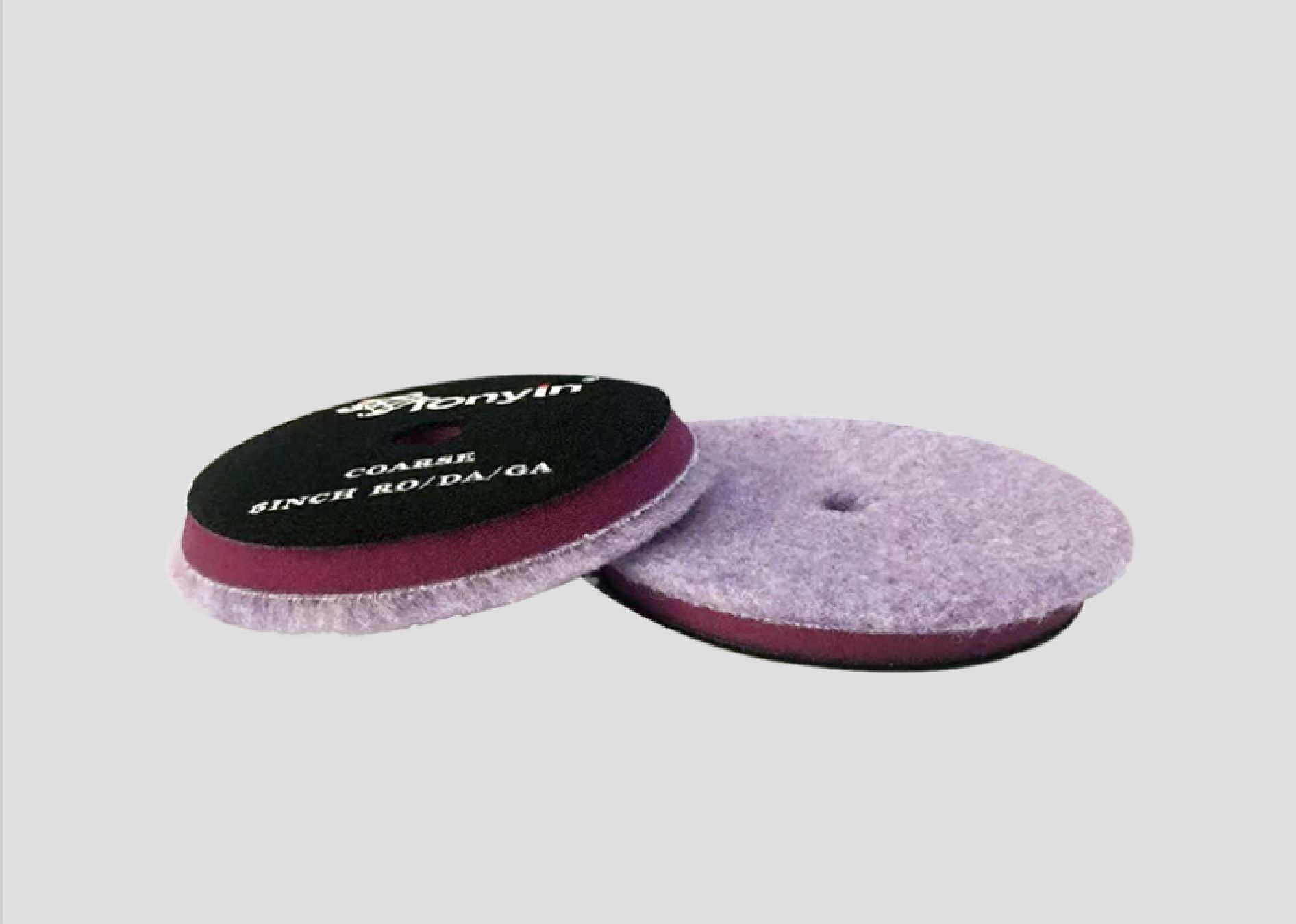 TP04B Шерстяной полировальник режущий лиловый с отверстием 6 дм. WOOL PADS COARSE (NORMAL QUALITY) TONYIN