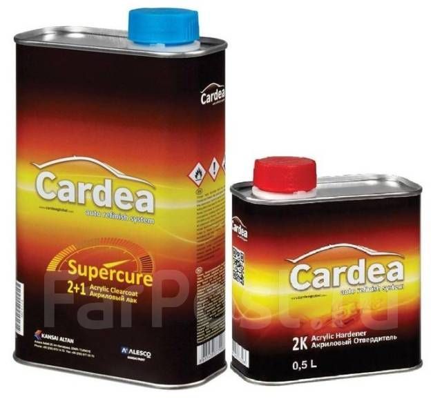 лак быстросохнущий Cardea Supercure 2+1 Clearcoat 5л + отвердитель для лака Cardea 2,5л - 7,5л (комплект)