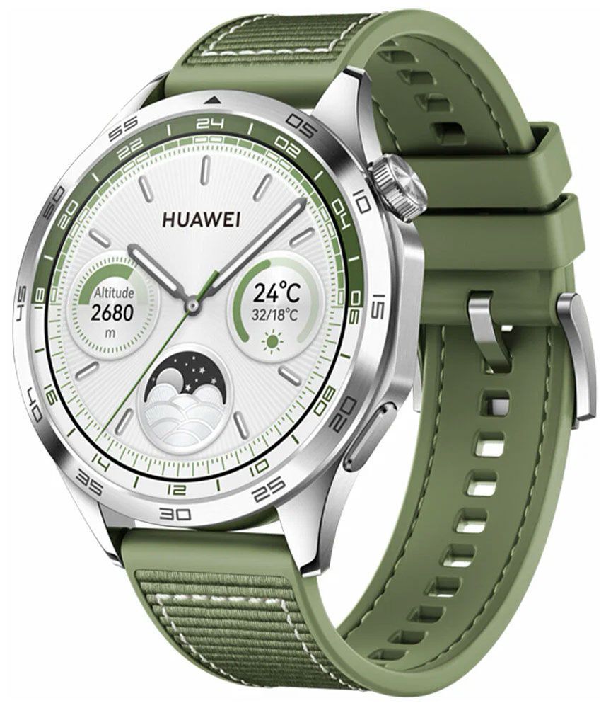 УмныечасыHuaweiWatchGT4,PNX-B19,55020BGY,GreenLeather